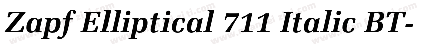 Zapf Elliptical 711 Italic BT字体转换